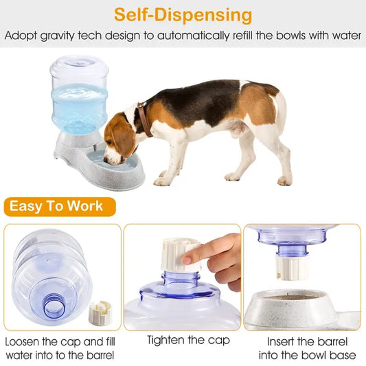 3.5L Automatic Pet Water Dispenser - Gravity Self-Dispensing