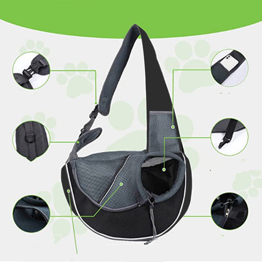 Portable Pet Carrier Crossbody Bag for Dogs & Cats - Outdoor