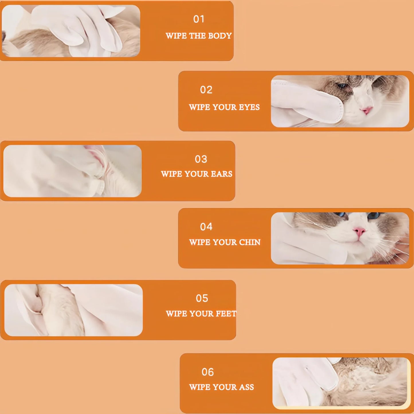 Gentle Pet Cleaning Wet Wipes - Disposable, 96 Count (4x24)