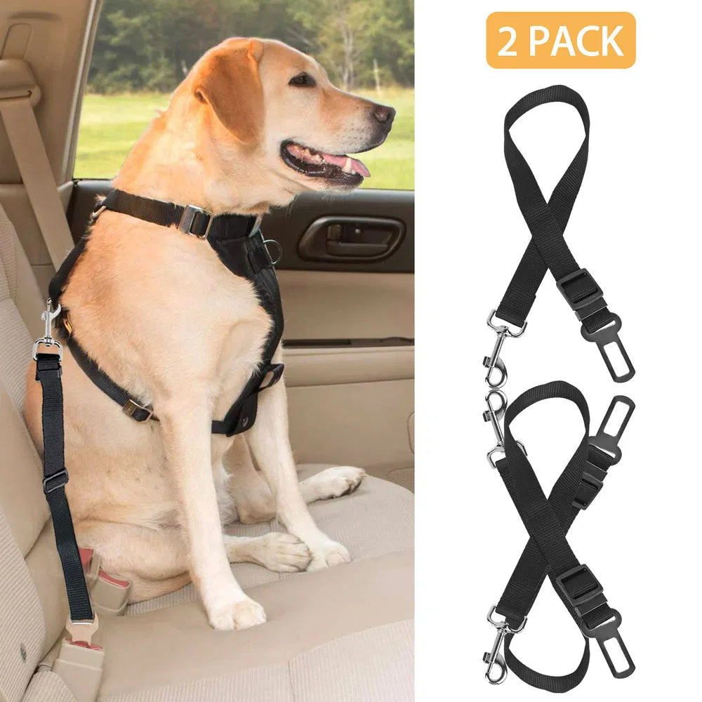 Pet Car Safety Seat Belt Harness for Dogs & Cats - 2pk