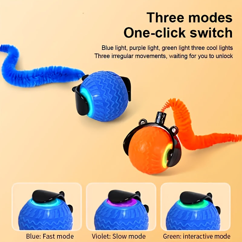Automatic Interactive Cat Toy Ball - Rechargeable with 3 Speeds