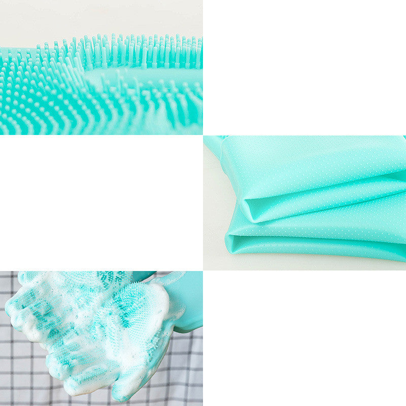 Silicone Pet Grooming Gloves - Massage Brush for Dogs & Cats