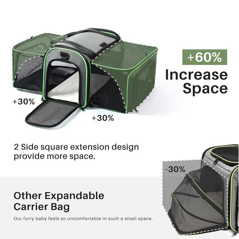 Rolling Pet Carrier - Expandable & Foldable for Small Pets