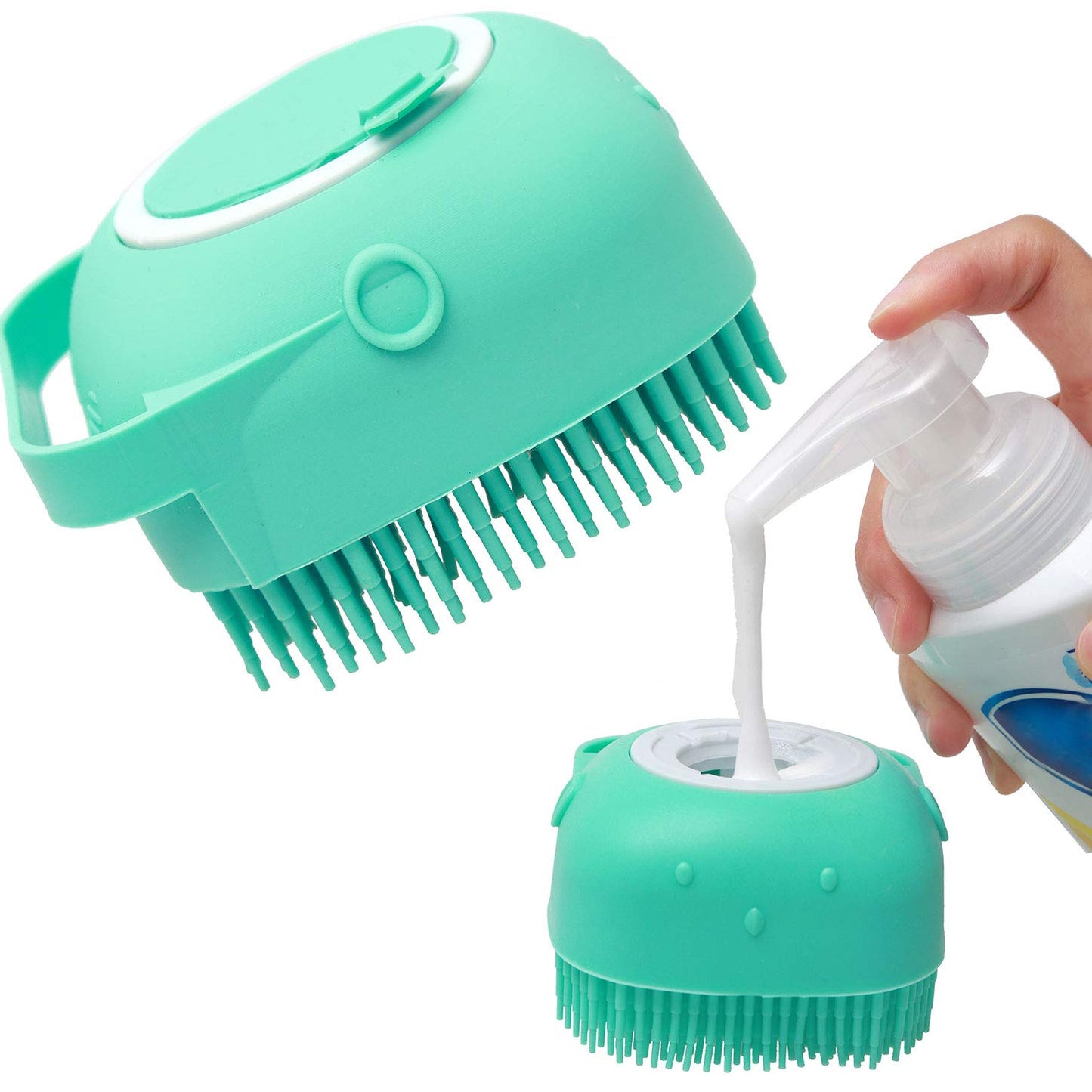 Pet Bath Brush - Soft Silicone Shampoo Massager for Grooming