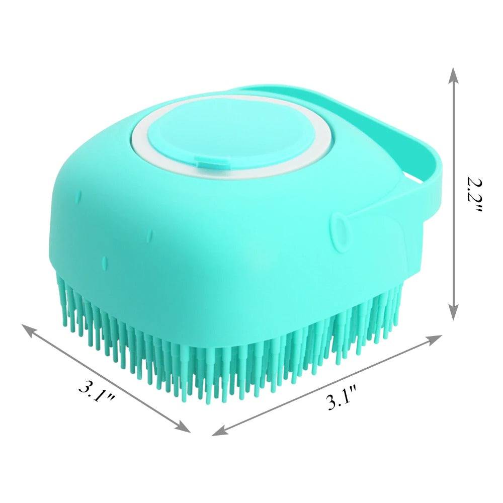 Pet Bath Brush - Soft Silicone Shampoo Massager for Grooming