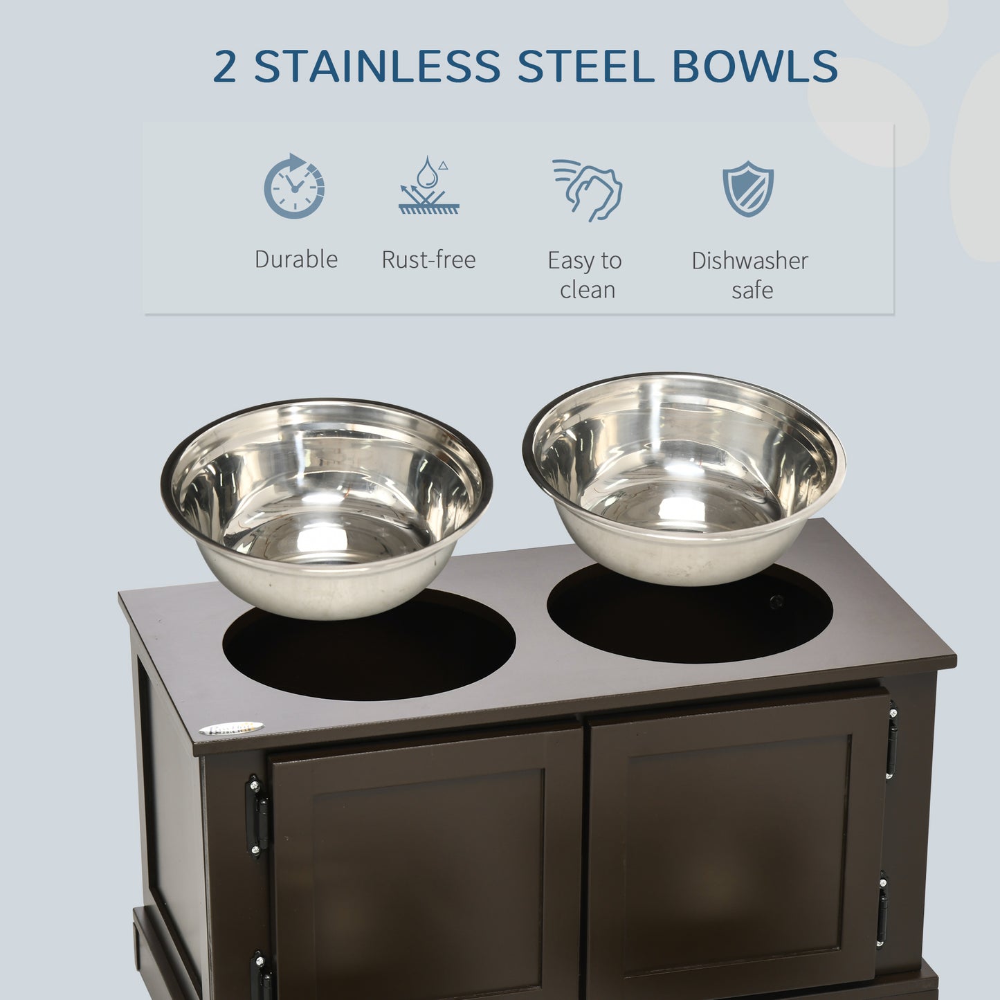 Elevated Dog Bowls with Storage - Raised Feeding Station