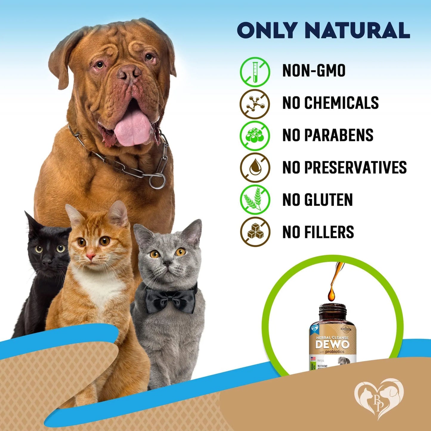 Natural Worm Treatment for Cats & Dogs - Probiotic Herbal Drops