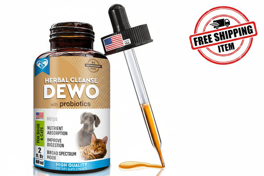 Natural Worm Treatment for Cats & Dogs - Probiotic Herbal Drops