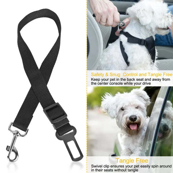 Pet Car Safety Seat Belt Harness for Dogs & Cats - 2pk