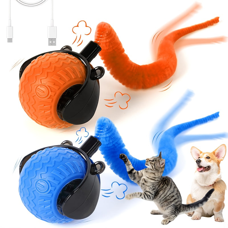Automatic Interactive Cat Toy Ball - Rechargeable with 3 Speeds