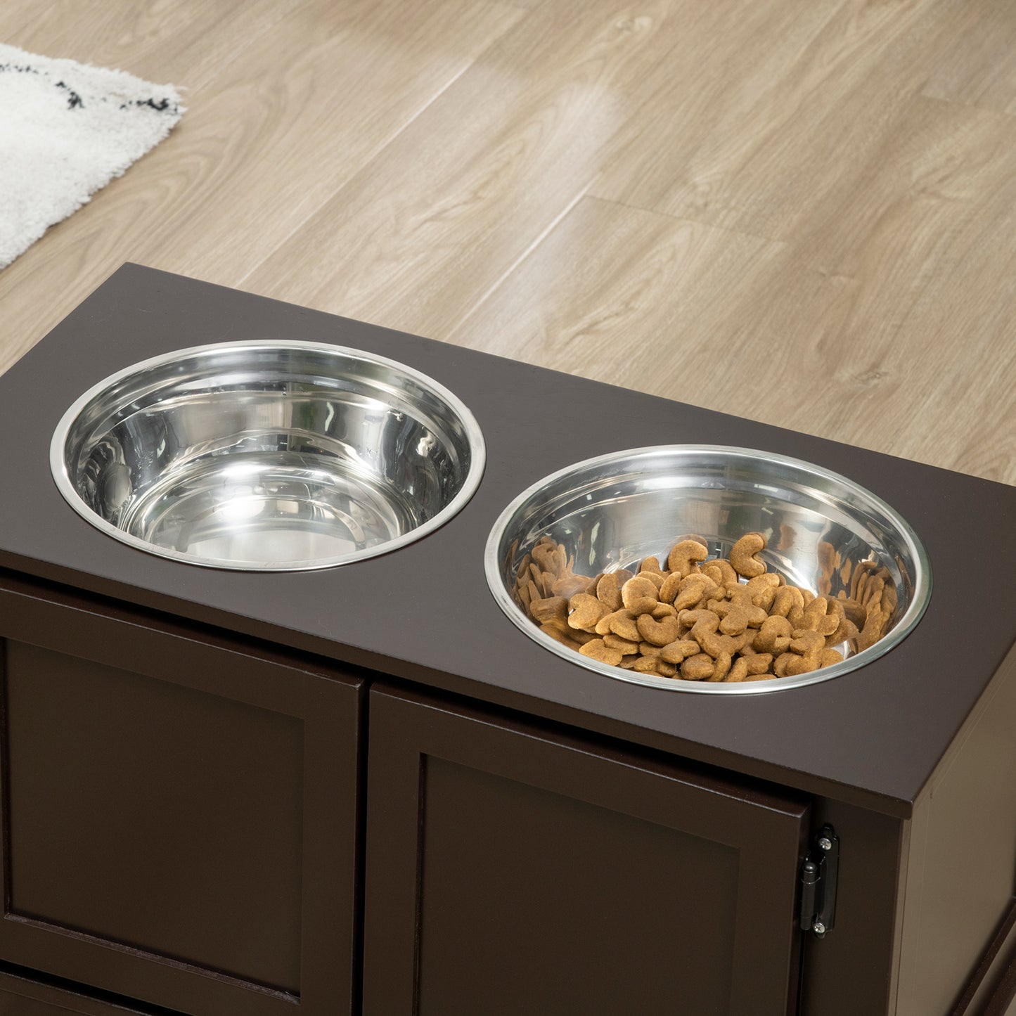 Elevated Dog Bowls with Storage - Raised Feeding Station
