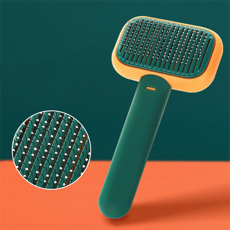Stainless Steel Pet Grooming Brush - Detangling & Massage Comb