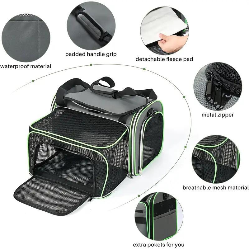 Rolling Pet Carrier - Expandable & Foldable for Small Pets