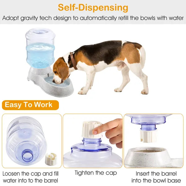 3.5L Automatic Pet Water Dispenser - Gravity Self-Dispensing