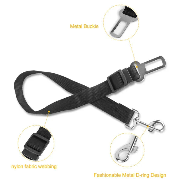 Pet Car Safety Seat Belt Harness for Dogs & Cats - 2pk