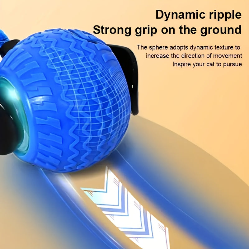 Automatic Interactive Cat Toy Ball - Rechargeable with 3 Speeds