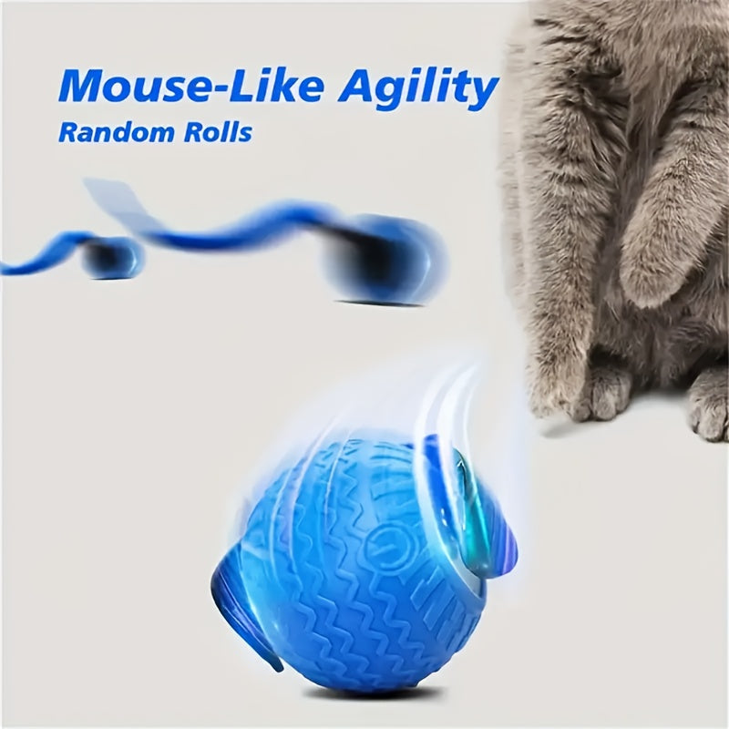 Automatic Interactive Cat Toy Ball - Rechargeable with 3 Speeds