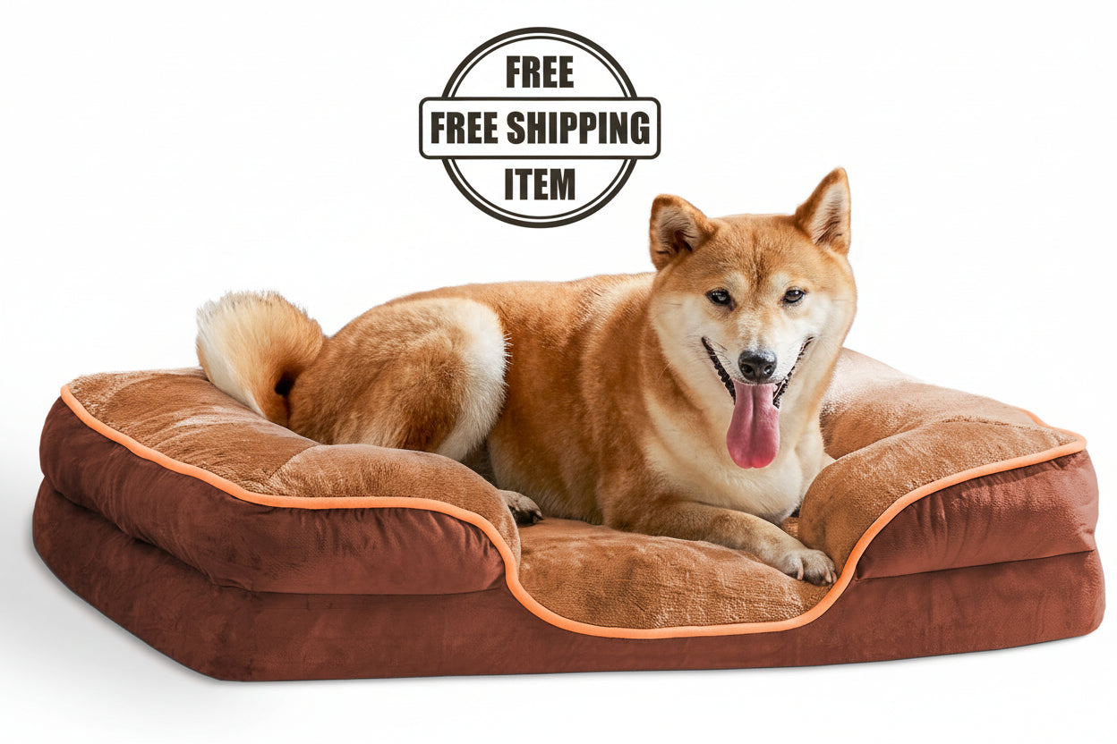 Orthopedic Memory Foam Pet Bed - Washable & Waterproof