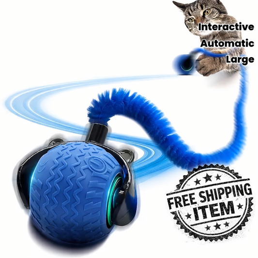 Automatic Interactive Cat Toy Ball - Rechargeable with 3 Speeds