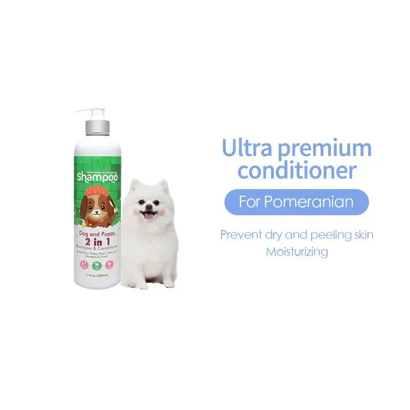500ml Dog Shampoo - Anti-Mite Deodorant with Long-Lasting Scent