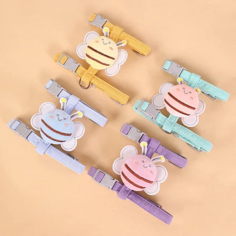 Adjustable Pet Harness & Leash Set - Cartoon Bee Design
