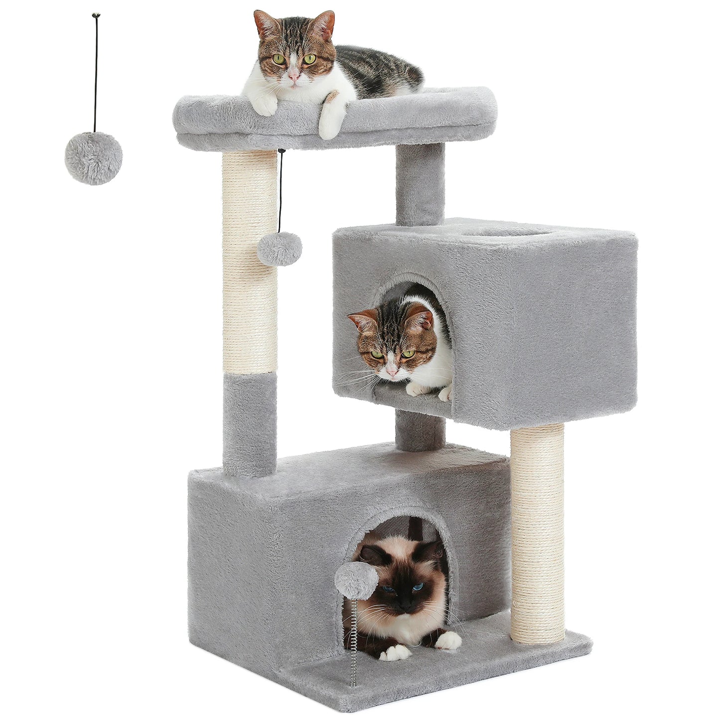 Large Multi-Level Cat Tree with Condos & Sisal Scratching Pads