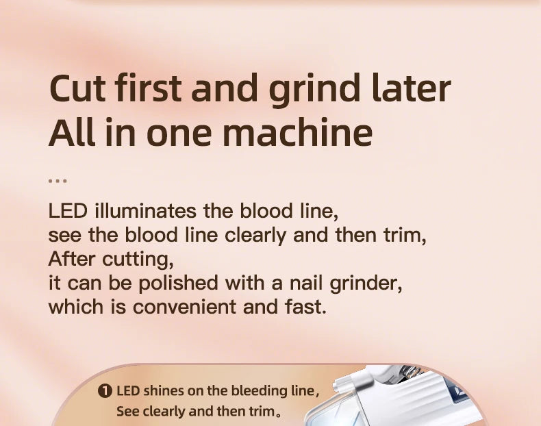 Electric Pet Nail Trimmer & Grinder with LED - For Dogs & Cats