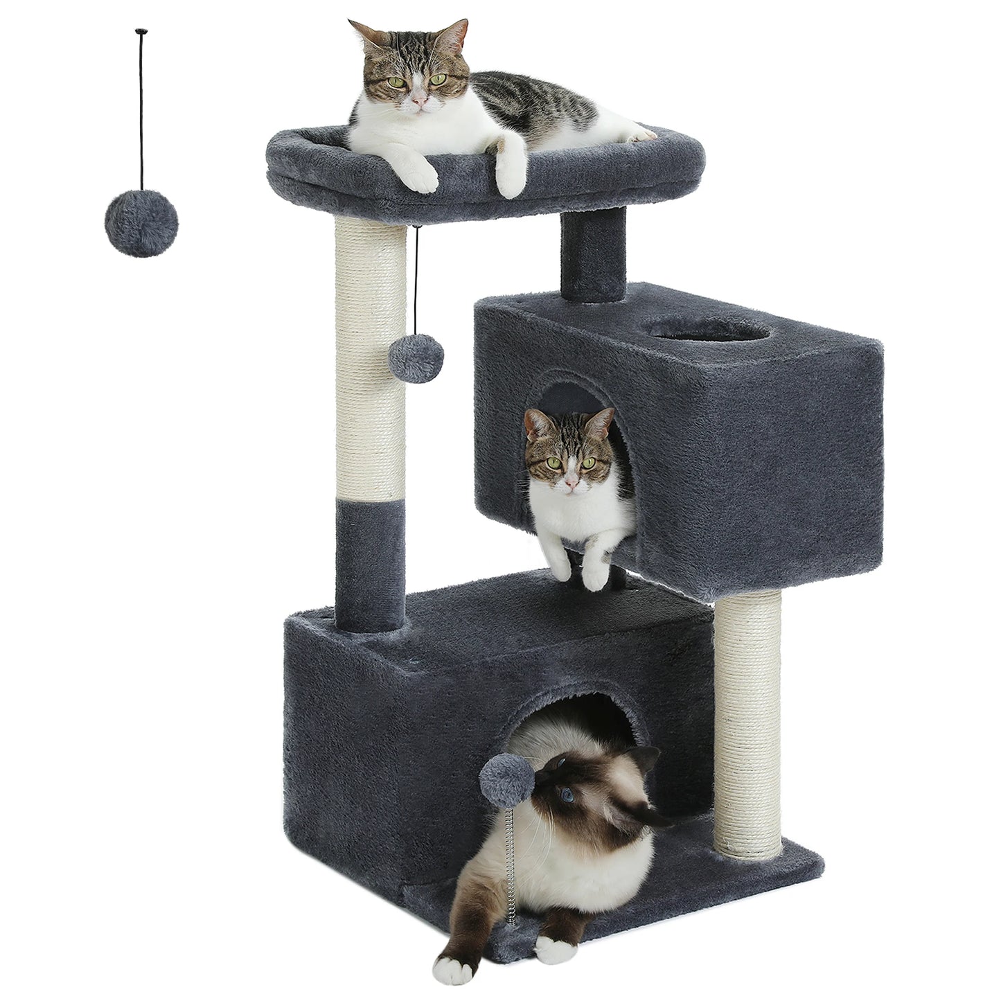 Large Multi-Level Cat Tree with Condos & Sisal Scratching Pads