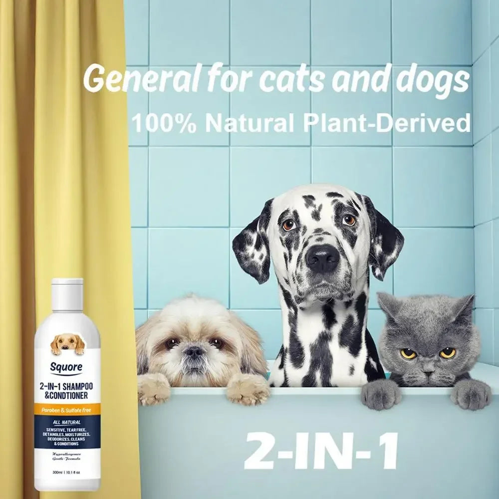 2-in-1 Dog Shampoo & Conditioner - pH Balanced for Sensitive Skin