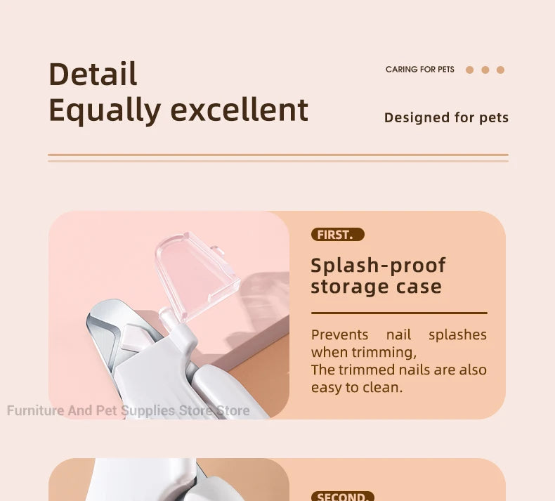 Electric Pet Nail Trimmer & Grinder with LED - For Dogs & Cats