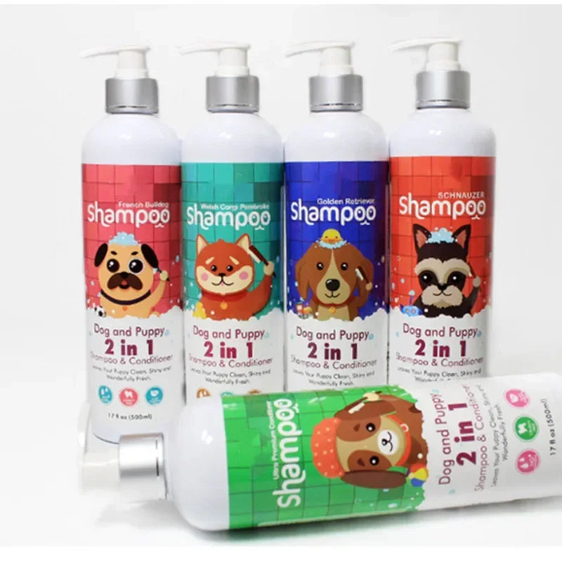 500ml Dog Shampoo - Anti-Mite Deodorant with Long-Lasting Scent