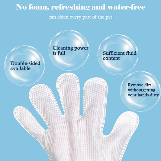 Gentle Pet Cleaning Wet Glove Wipes - Disposable, 3pk