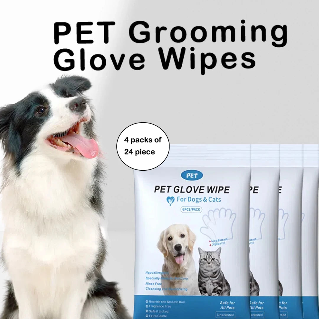 Gentle Pet Cleaning Wet Wipes - Disposable, 96 Count (4x24)