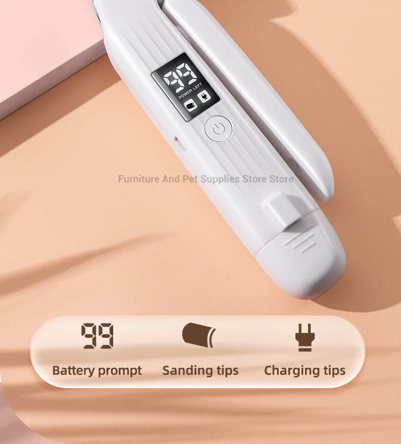 Electric Pet Nail Trimmer & Grinder with LED - For Dogs & Cats