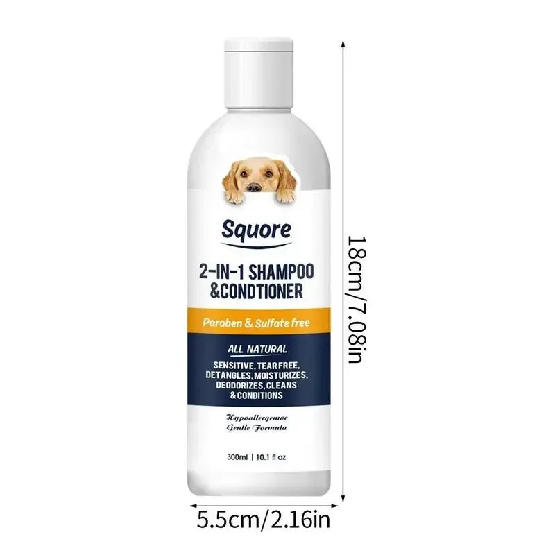 2-in-1 Dog Shampoo & Conditioner - pH Balanced for Sensitive Skin