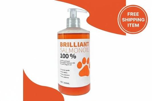 Pure Salmon Oil for Dogs - Natural Omega Fatty Acids Supplement