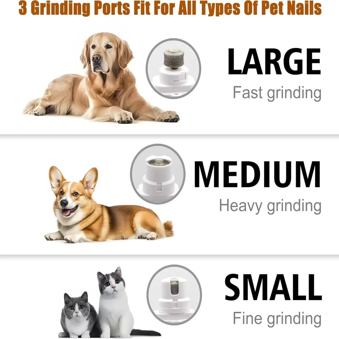 2-in-1 Quiet Pet Nail Clipper & Grinder with LED Lights