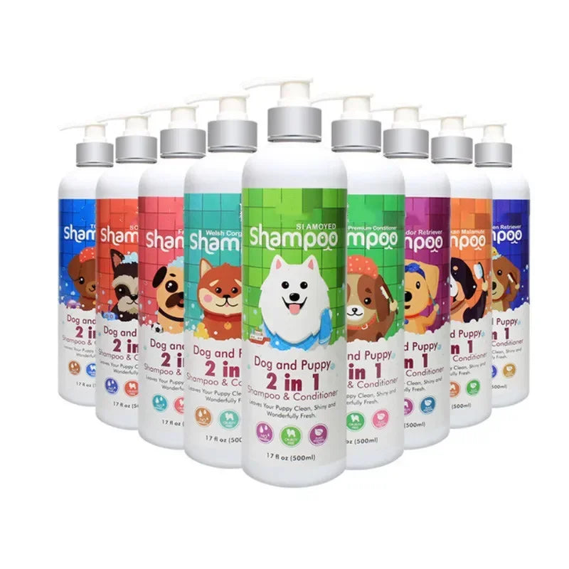 500ml Dog Shampoo - Anti-Mite Deodorant with Long-Lasting Scent
