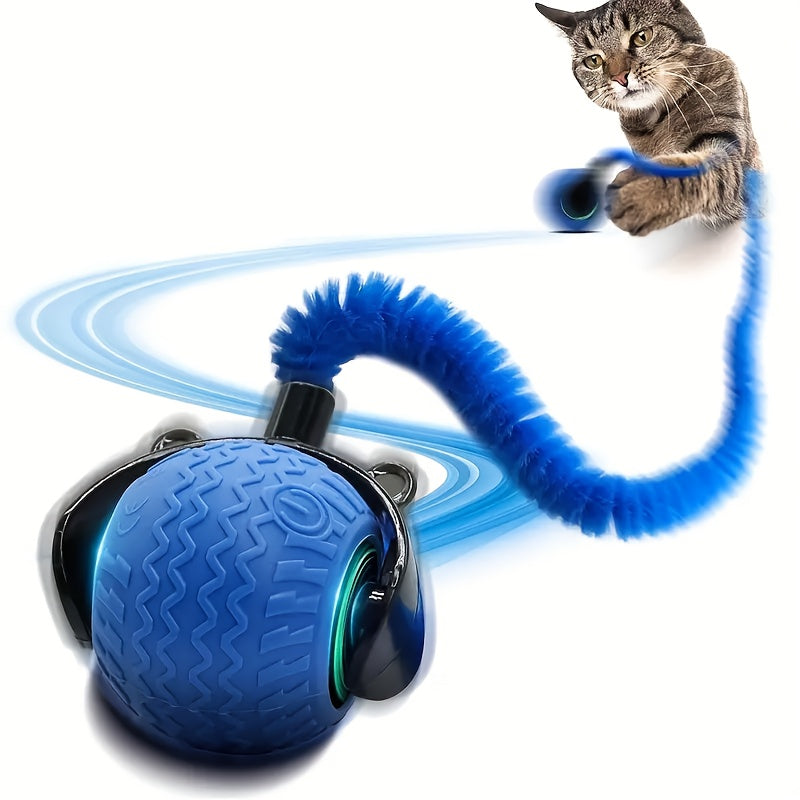 Automatic Interactive Cat Toy Ball - Rechargeable with 3 Speeds