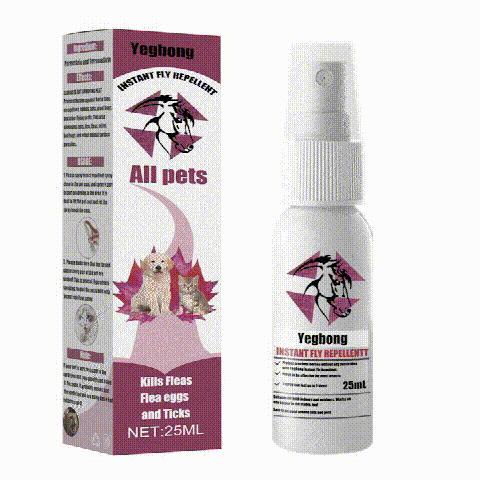 Pet Flea & Tick Spray - Deworming & Itch Relief for Cats & Dogs