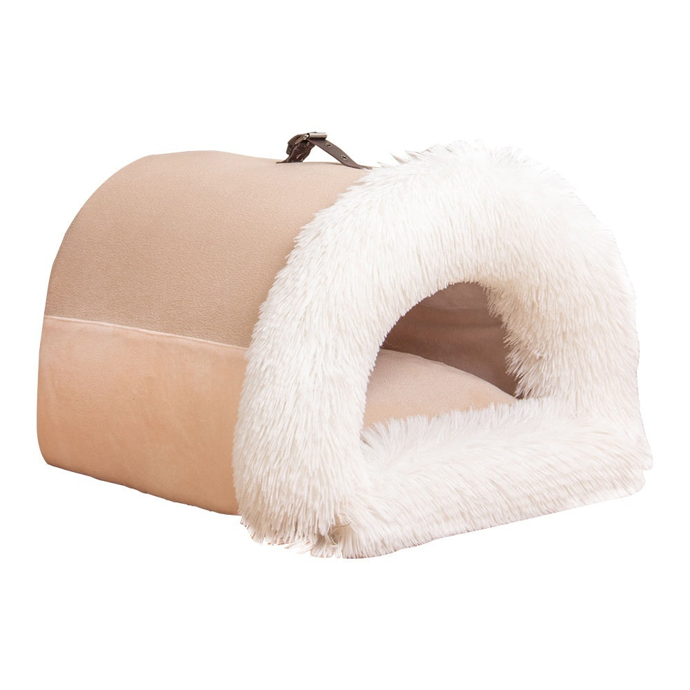 Portable Pet Nest Bed - Warm & Cozy for Cats & Small Dogs