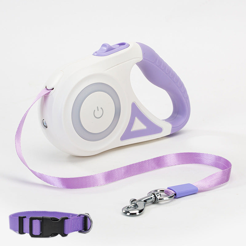 Retractable Dog Leash with LED Spotlight - Automatic Lock