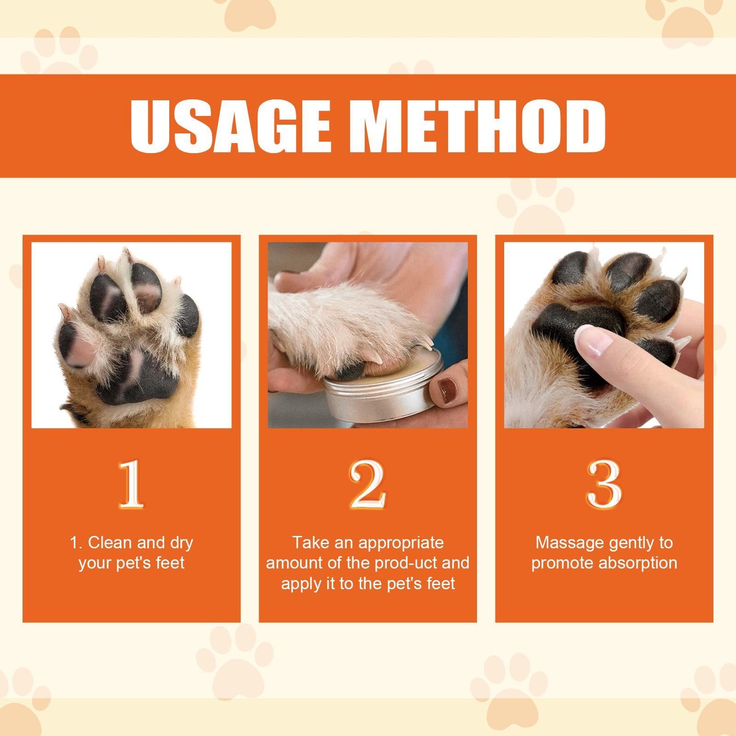 Pet Paw Balm - Moisturizing Cream for Dry & Cracked Paw Pads