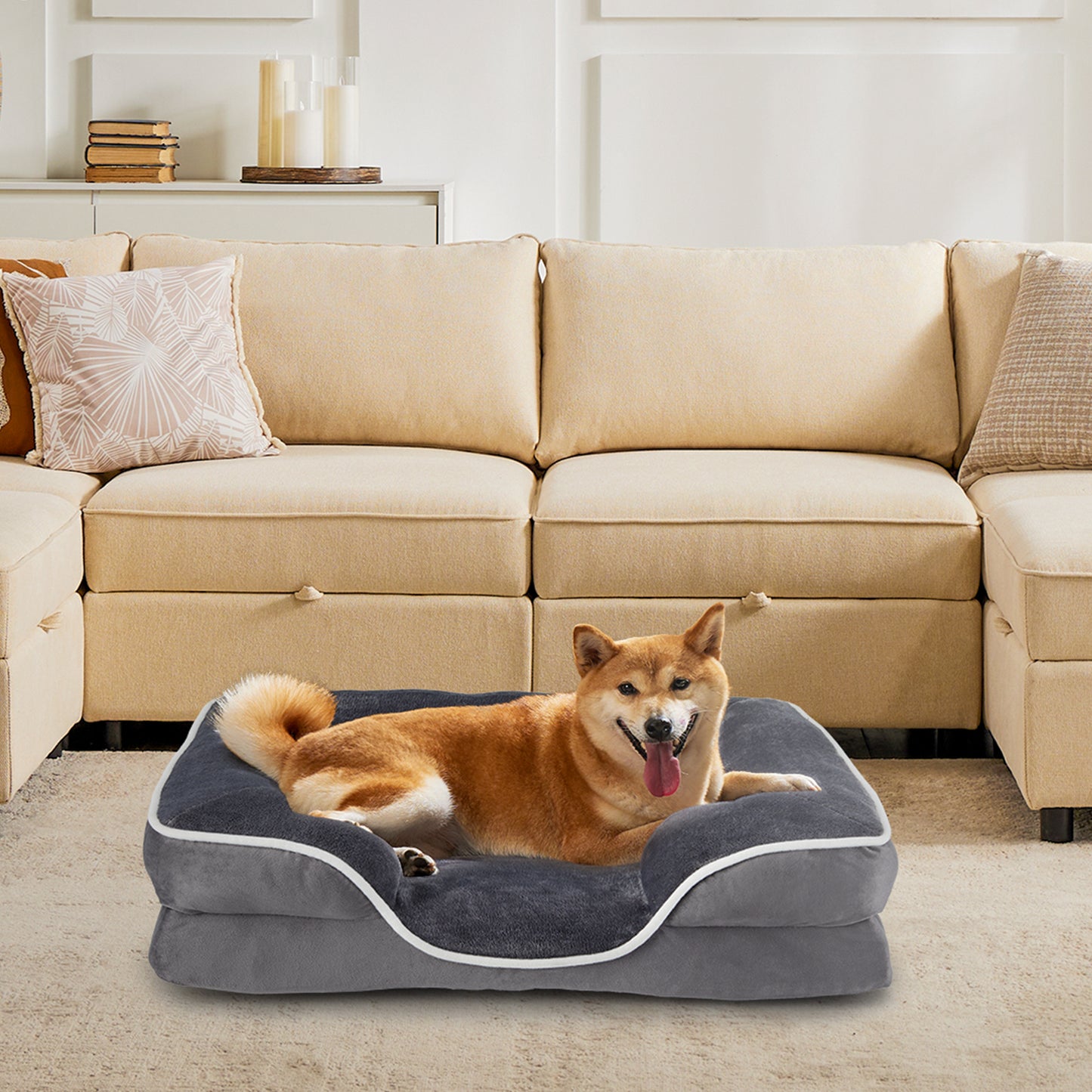 Orthopedic Memory Foam Pet Bed - Washable & Waterproof