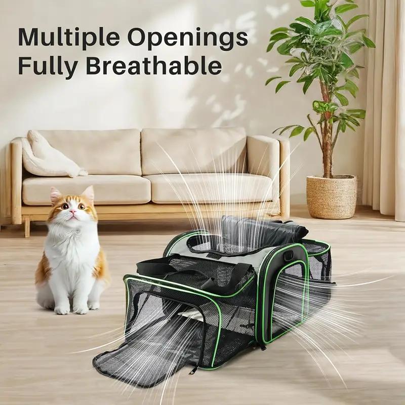 Rolling Pet Carrier - Expandable & Foldable for Small Pets