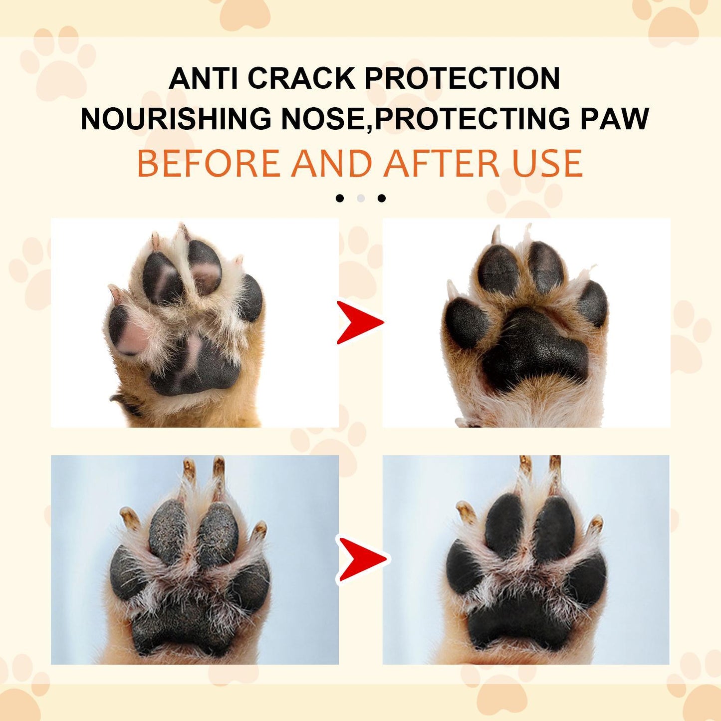 Pet Paw Balm - Moisturizing Cream for Dry & Cracked Paw Pads
