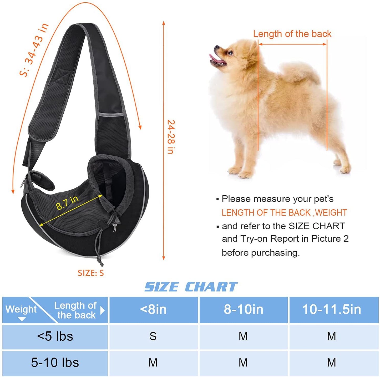 Portable Pet Carrier Crossbody Bag for Dogs & Cats - Outdoor